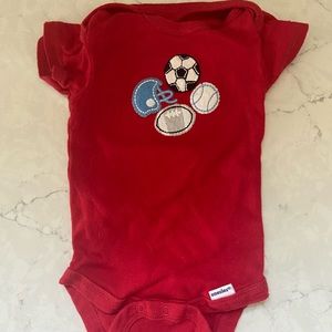 3 for $10 - Red Sports Onesie